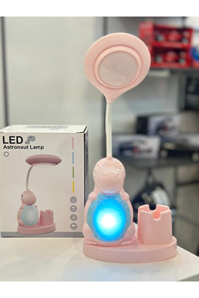 Liya's Gift Dinozor Masa Lambası Ve Kalemlik,Pembe