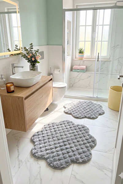 tropikal home Set od 2 mekane, plišane, neklizajuće prostirke za kupatilu Bub...