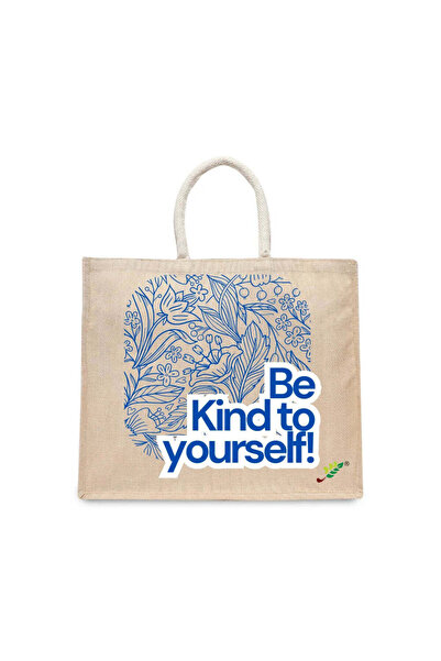 BYFT Tote Bag - Be Kind to yourself Printed Stylish Carry-All Cotton Tote Set...