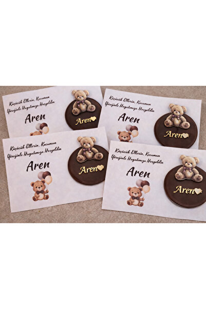 Defne 5 adet kuşe kagıt üzerine figürlü ismli Pleksi. Doğum günü, yeni doğan ...