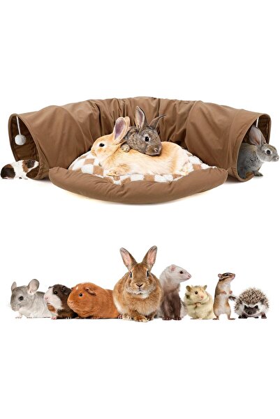 Arabest 2-in-1 foldable tunnel tube toy with detachable cushion, suitable for...