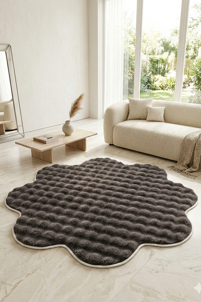tropikal home Covor Bubble Papatya cu bază anti-alunecare, pufos, moale, deco...