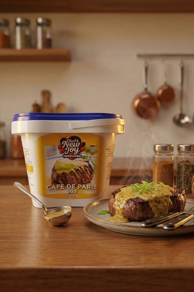 chef's new joy professional Cafe de Paris Sos 1000 G X 8 Adet - 1 Koli (Koli Bazlı Avantaj Paketi)