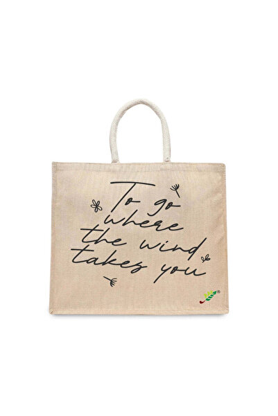 BYFT حقيبة تعليقة - انطلق حيثما تأخذك الرياح، حقيبة حمل قطن أنيقة مطبوع ، طقم...