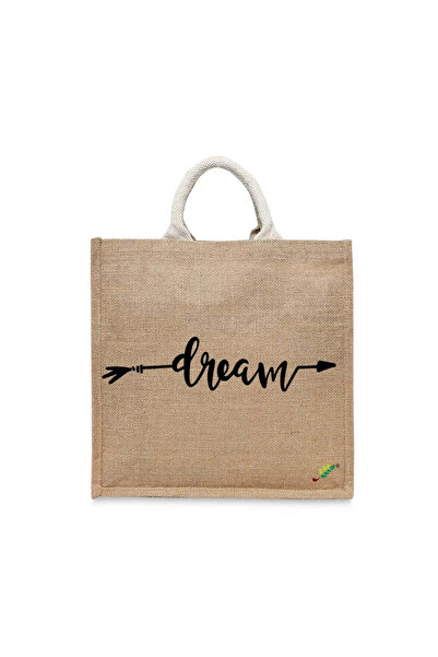 BYFT حقيبة تعليقة - حقيبة تسوق قطن أنيقة مطبوع بتصميم أحلام، طقم من قطعة واحدة