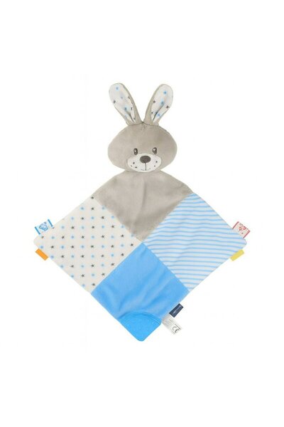 Babymix Jucarie doudou din plus, Baby Mix, Rabbit, 36 x 31 cm, Blue