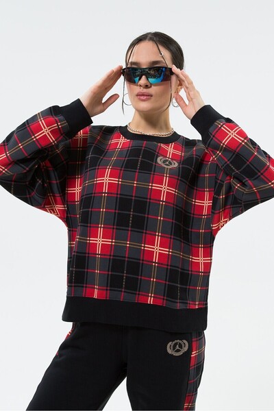 Nike Air Jordan Brooklyn Fleece Crew Losse Fit Sweatshirt Kadın Bol Kesim Şar...