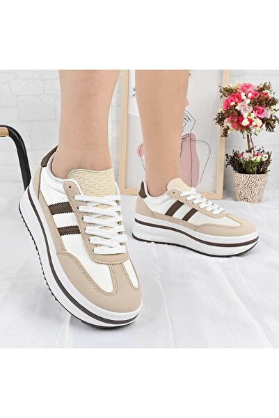 Tmall Pantofi sport pentru femei, material textil, D1494, bej