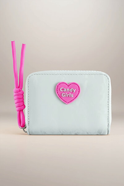 TAKIŞTIR Ανοιχτό πράσινο χρώμα Candy Girls Γραπτό πορτοφόλι/θήκη κάρτας
