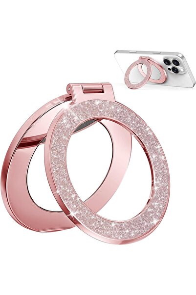 Arabest حامل حلقي مغناطيسي، تثبيت آمن ودوران 360 درجة للهواتف المزودة بحلقة م...
