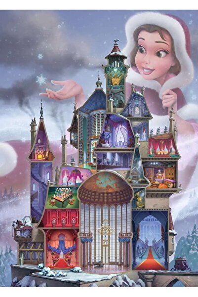 RAVENSBURGER Puzzle 1000 piese - Disney Castles Belle (Ravensburger-00262)