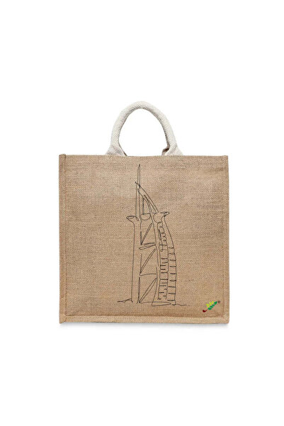 BYFT حقيبة تعليقة - طقم حقائب تسوق قطن أنيقة متعددة الاستخدامات مطبوع برج الع...