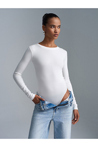 Dilvin 32695 Боди с дълги ръкави - Екру