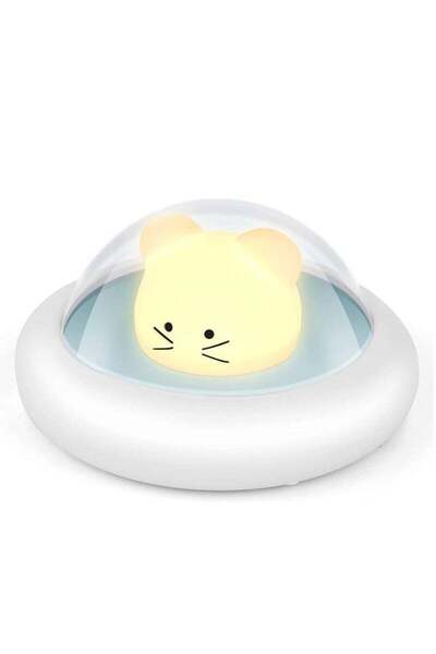 Arabest Night Light for Kids with 3 Color Changing Mode, Cute Mouse Spaceship...