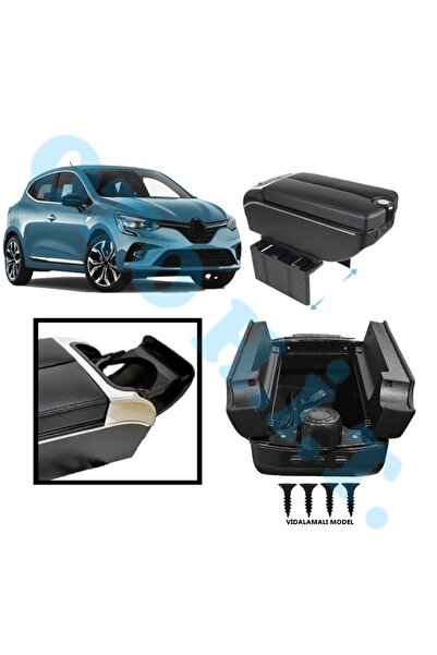 OTO H.İ.T. RENAULT CLİO 5 UYUMLU KOL DAYAMA KOLÇAK USB'Lİ BARDAKLIKLI ÇİFT AÇ...