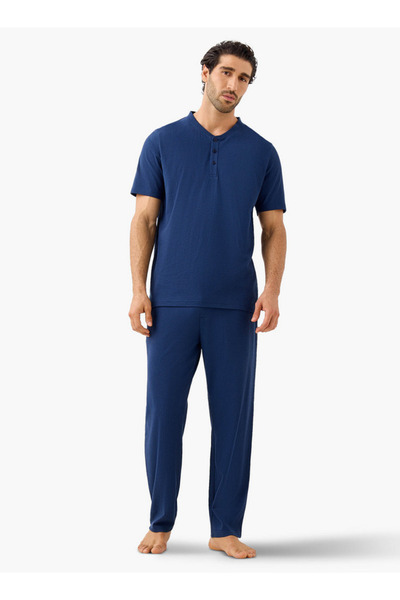 FAV Men Cotton Ribbed Nightwear Set