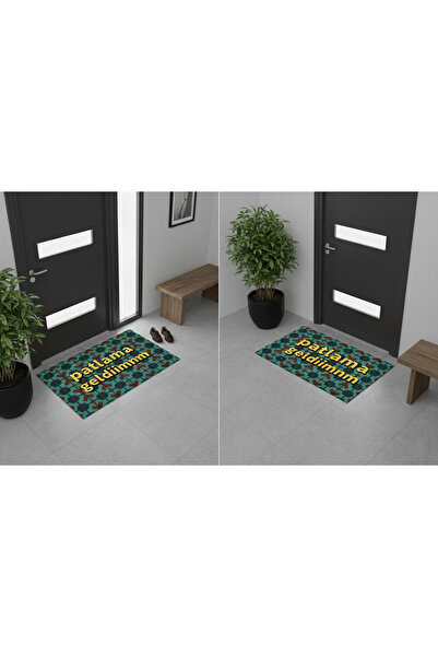 Etnik Dekor "Patlama Geldim" Written, Humorous-Funny Digital Print , Non-Slip...