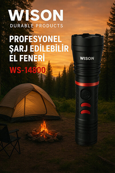 Forestia 8000 Lümen Çantalı El Feneri - 80W Yüksek Güçlü Uzun Menzilli Aydınl...