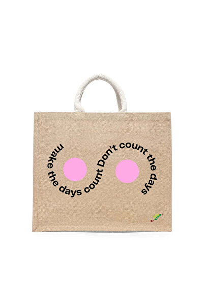 BYFT Tote Bag - Make the days count, Don't count the days Printed Carry-All C...