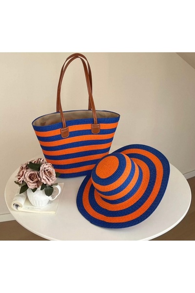 No branded striped hat +BAG