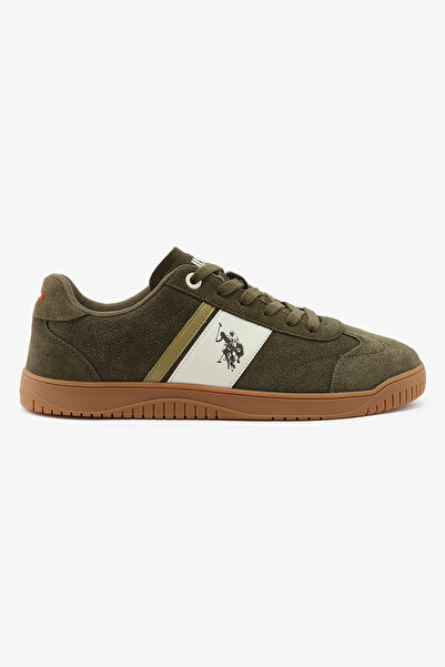 U.S. Polo Assn. Men's Khaki Low-Top Sneakers - Classic Lace-Up Design, Comfor...