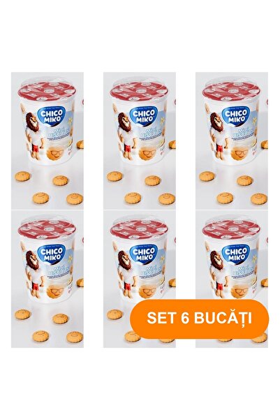 Chico SET 6 BUCĂȚI - Miko Cupe de biscuiți cu vanilie, 125 g (Pachet de 24)