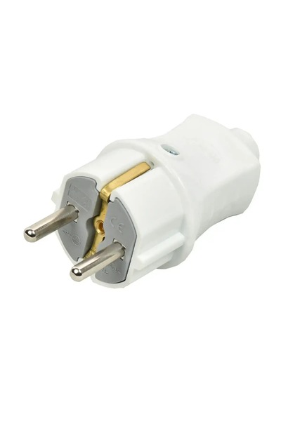 CT STONES Grounded Male Plug White