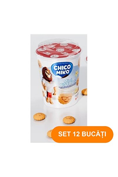 Chico SET 12 BUCĂȚI - Miko Pahare de biscuiți cu vanilie, 125 g (Pachet de 24)