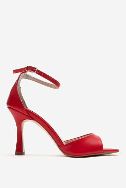 Dericlub Brățară de damă cu detaliu cu șnur pantofi cu toc ZY 4152 ROȘU