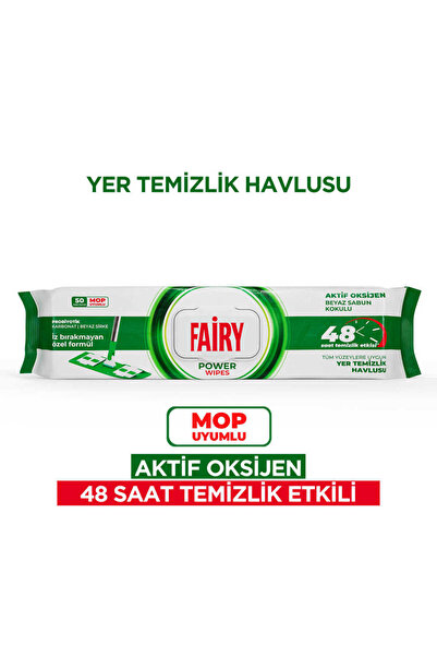 Fairy Rezerve Mop FAIRY, Șervețele Umede de cu Săpun Alb, Otet si Bicarbonat,...