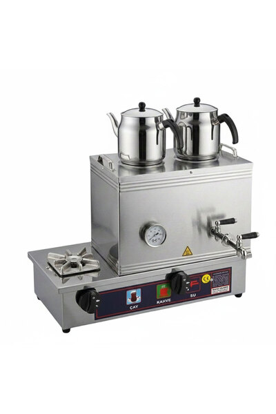 MUTLINE 2 Demlikli Tüplü & Doğalgazlı Çay Kazanı, Çay Ocağı 25 LT