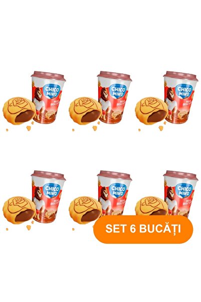 Chico SET 6 BUCĂȚI - Cupă cu biscuiți cu ciocolată Miko, 125 g (Pachet de 24)