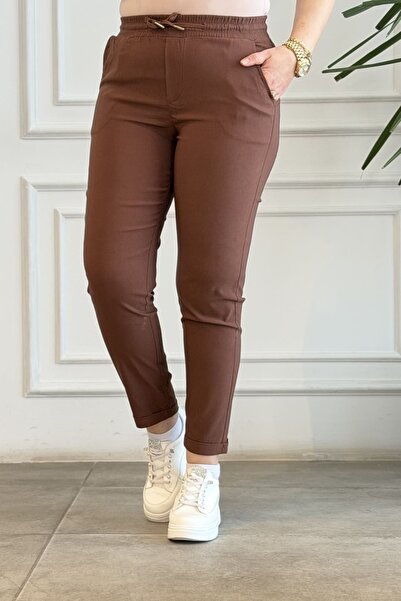 yb yağmur butik Παντελόνι με διπλό τελείωμα και ελαστική μέση