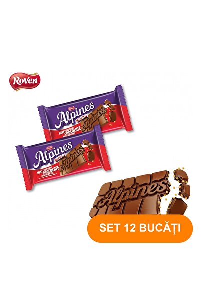 Chico SET 12 BUCĂȚI - Baton de ciocolată cu orez crocant Alpines