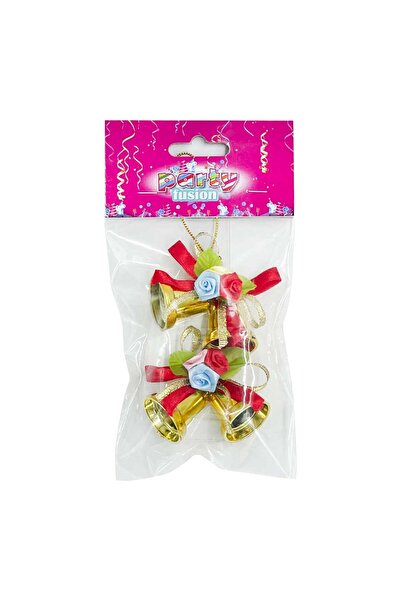 PartySupplies طقم جرس معلق لشجرة عيد الميلاد من بارتي فيوجن، قطعتان
