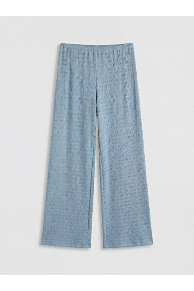 LC Waikiki XSIDE Indigo Γυναικείο Παντελόνι με Ελαστική Μέση και Υφή