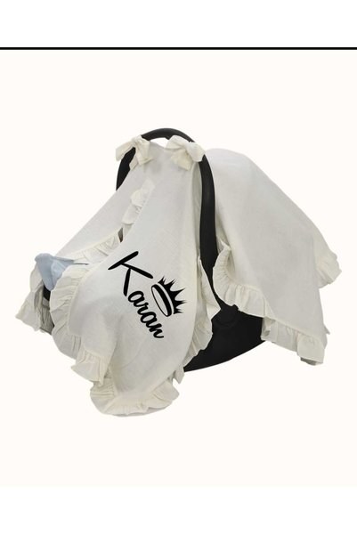 BY TUNA DESİGN Muslin Stroller Cover 100% Cotton Baby Stroller Cover - Hospital Exit Car Seat Cover Wind Protector