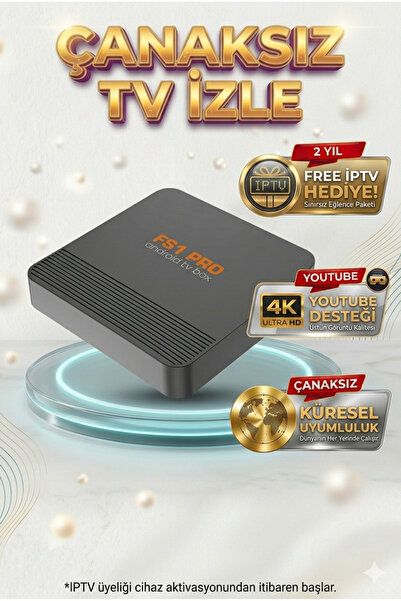 FS1PRO TEKNOLOJI ÇANAKSIZ TV İZLE FS1 PRO TV BOX ANDROİD 2 YIL İPTV HEDİYELİ ...