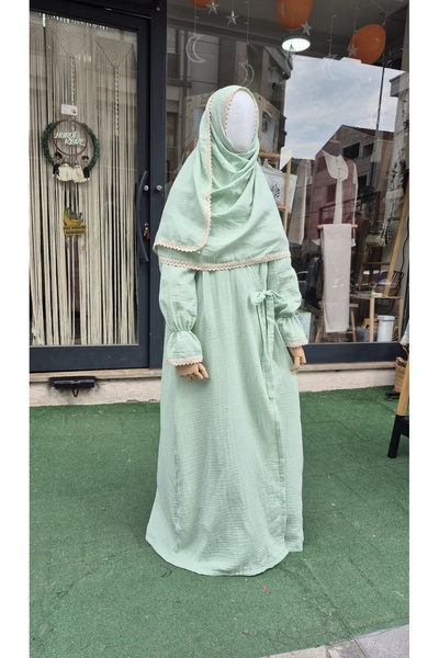 Nurul kisve Müslin Namaz Elbisesi ve Başörtü