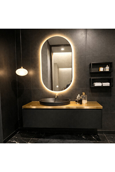 shark design Oglindă ovală LED premium 60×100 cm, 3 tipuri de lumină – caldă,...