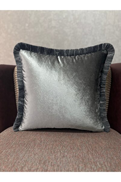 Fabricland Exclusive Imported Atlas Antresit Color Tasseled Cushion Cover 43X...