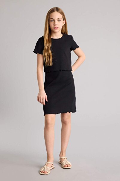 DeFacto κοτλέ πλέξη ριμπ Φόρεμα 2τμχ για κορίτσια H2206A826SP