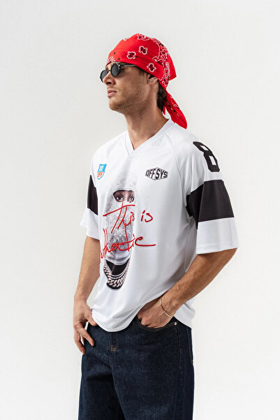 go gang own Authentic Jersey V-Neck Oversized Forma T-Shirt