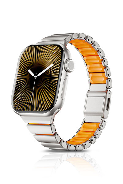 Nezih Case Compatible Metal Silicone Band for Watch Series 9/8/7/6/5/4/3/2/Se...