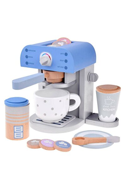 Jokomisiada Kitchen Toy, Jokomisiada, Coffee Maker, Wooden, 3 years+, White/Blue