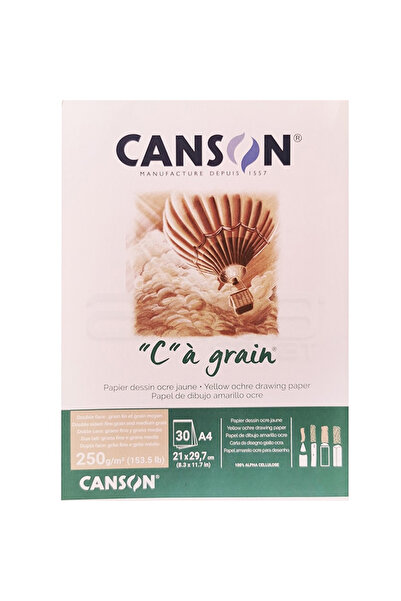 Canson Ca Grain Eskiz Blok 250gr A4(21x29,7cm)Yellow Ochre 30Sayfa