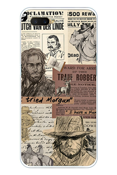 FLAMENKO حافظة هاتف شفافة متوافقة مع هاتف أوبو A5S / AX7 / A12 ويسترن منقوش