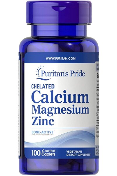 Puritan's Pride Puritan’s Pride Chelated Calcium Magnesium Zinc – 100 Caplets