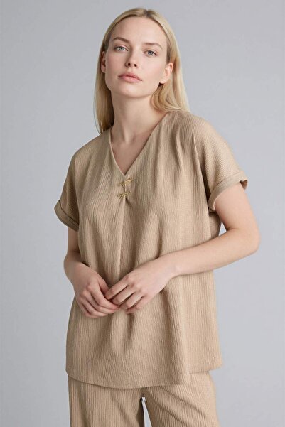 DeFacto Regular Fit Wrinkled T-Shirt H1173Ax26Sp