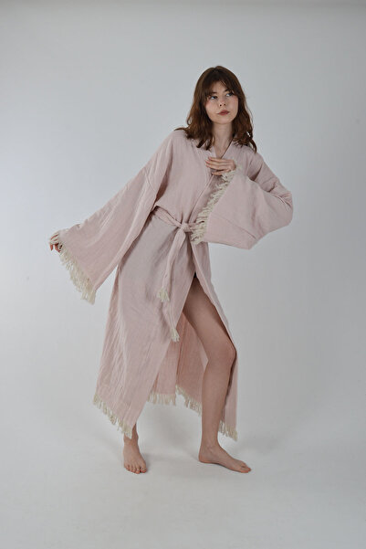 REİNA TEKS Colorful Kimono Kaftan, Cotton Pieces with Belt, 1 Piece Unisex Mu...